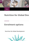 LSHTM (2021) Nutrition for Global Development Online Course - overview