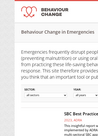 Resources on behaviour change programming in emergencies - overview