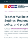 INEE (2023) Teacher Wellbeing in Emergency Settings: Regional contextualization, policy, & practice - overview