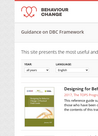 Resources on Using the Designing for Behaviour Change (DBC) Framework - overview