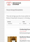 Resources on Conducting Focus Group Discussions  - overview