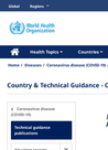 WHO (2020) COVID-19 Technical Guidance: Infection Prevention and Control / WASH - overview