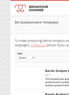 PIN (2018) BA Questionnaire Templates - overview